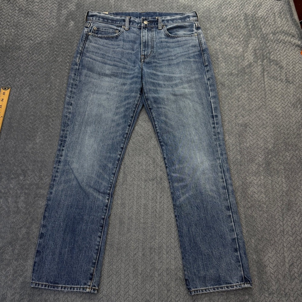 J.Crew Jeans Men 32x28 Blue 770 Slim Straight Kaihara Japanese Denim Medium Wash